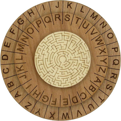 Labyrinth Cipher Wheel - Premium Escape Room Decoder Ring and Escape Room Prop