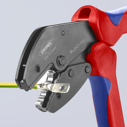 Knipex Tools 97 33 02 MultiCrimp Pliers and Quick Changer Magazine with 5-Interchangeable Crimping Dies