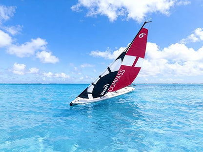 53” Inch Remote Control Boat RC Pre-Assemble Sail Accessories Kits 2.4G Electric Sailboat Watercraft for Adults (S)