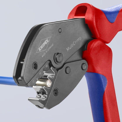 Knipex Tools 97 33 02 MultiCrimp Pliers and Quick Changer Magazine with 5-Interchangeable Crimping Dies