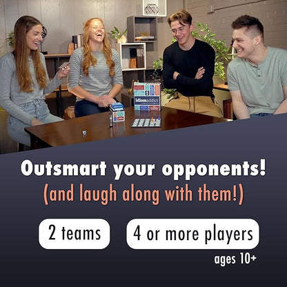Idiom Addict Decipher The Gibberish Phrase 2400 Funny Brain Teasers Large Group Party Game for 4+ Players