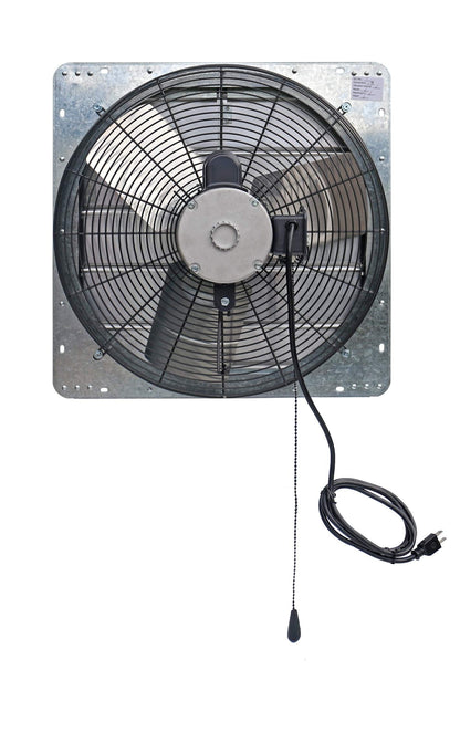 iLiving ILG8SF20V-T 20 inch Shutter Exhaust Attic Garage Grow, Ventilation Fan with 3 Speed Thermostat 6 Foot Long 3 Plugs Cord, 20" - Variable, 3368 CFM, 5000 SQF Coverage Area, Silver