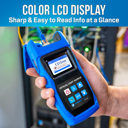 Jonard Tools FLS-55 Multi-Mode & Single-Mode Fiber Optic Light Source with FC/LC/SC (PC/UPC) Adapters (2025 Model)