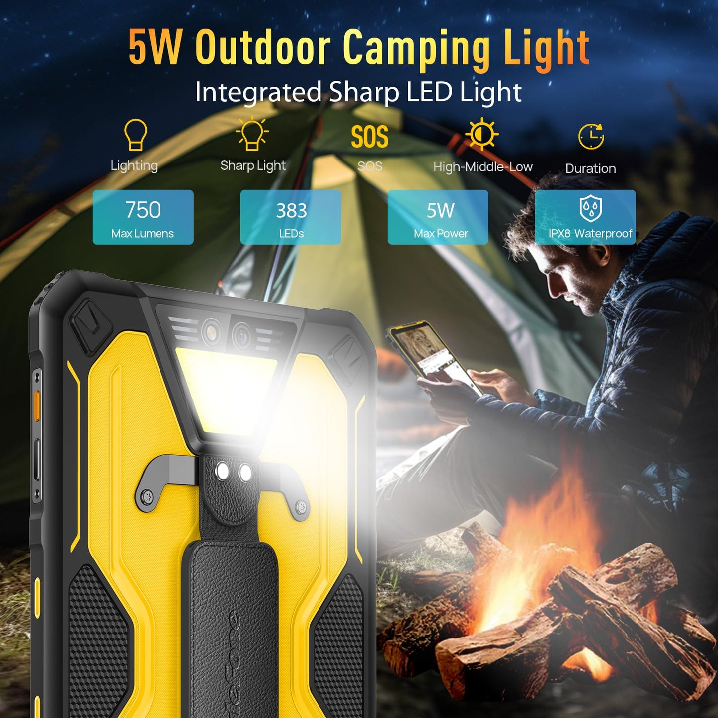 Ulefone Armor Pad 2 Rugged Tablet 4G, 18600mAh(33W), 11-inch 2K Display, IP68/69K, MTK Helio G99 16GB + 256GB Android 13, Dual Speakers, uSmart Expansion Connector, 48MP + 16MP, WiFi 6/GPS/NFC - Black