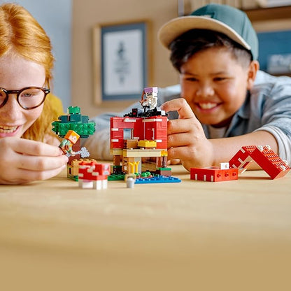 Lego 21179 Minecraft The Mushroom House Building Toy Set for Children from 8 Years Old Gift Idea with Figures