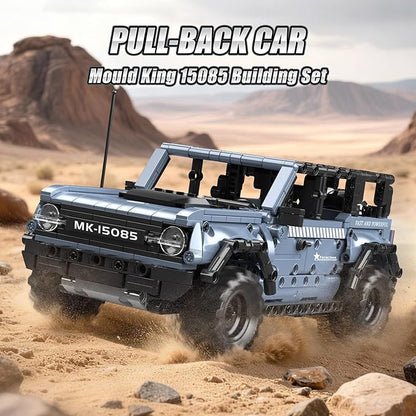Mould King 15085 Off-Road Vehicle Building Sets Pull Back &amp Launch Car Building Blocks Kit Collectible Car Model Toy for Adults Teens 12+ (828 Pieces)
