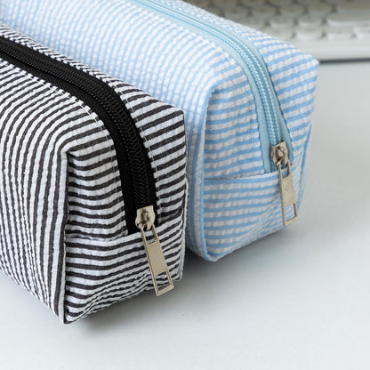 OZAOZ Cute Pencil Case Capacity Pencil Pouch Aesthetic Pen Bag Office Stationery Organizer Simple Sturdy Multifunctional Cosmetic Pouch (Light blue)
