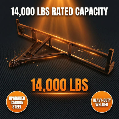 Shipping Container Tow Bar Kit - 14,000 LBS Heavy Duty Tow Hitch with Manganese Steel & Split Design for 20ft/40ft Containers (Tow bar for 100.2" Container)