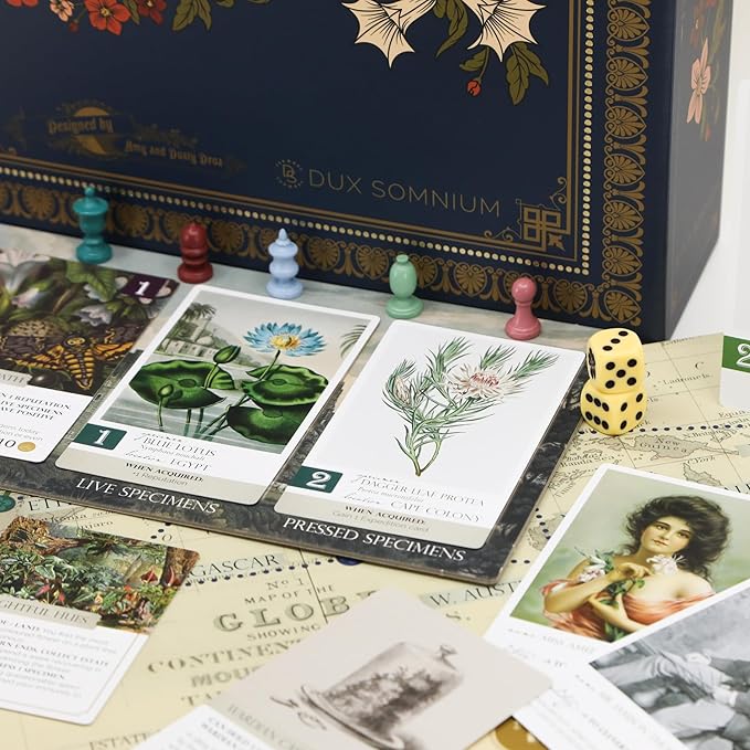 Botany Board Game | Family Board Game | Victorian Flower Hunting for Plant Lovers | Ages 8 and Up | for 1-5 Players | Easy to Learn - by Dux Somnium Games