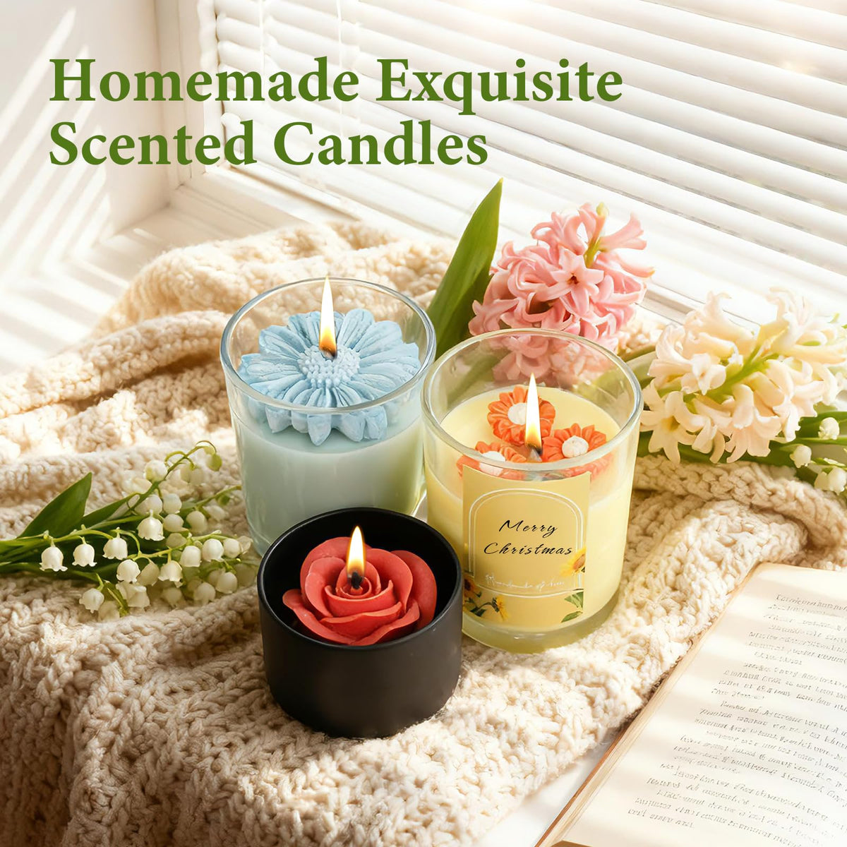 SAEUYVB Candle Making Kit,Candle Making Kit for Adults & Beginners - DIY Starter Soy Candle Making Supplies with Digital Wax Warmer,Soy Wax Etc-Perfect Home Craft & Gift Idea