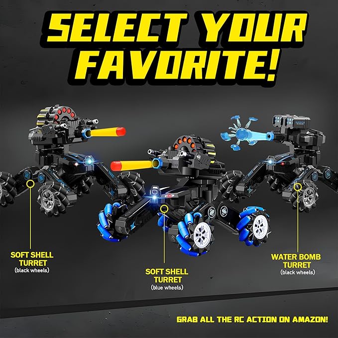 RC Tank that Shoots Gesture Sensing RC Tank 2.4GHz Battle Soft Bullets Hand Control Car Drift Remote Control Trucks for Boys &amp Girls 8-12 Remote Control Tank with Light Music