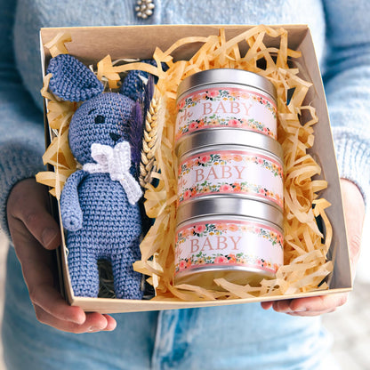 Funtery 12 Pcs Baby Shower Party Favors for Guests Baby Shower Candles Lavender Scented Candle Rustic Tealights Candles Gender Reveal Return Gifts(Floral)