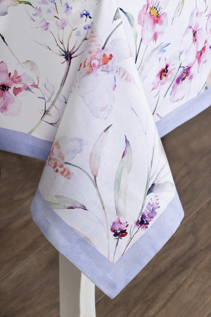 Maison d' Hermine Table Cloth Rectangle Table 100% Cotton 70 x 120 Inches Tablecloth Reusable Decorative for Dining Kitchen Room Farmhouse Home Gifts for Mothers Day Spring Summer - Summer Floral