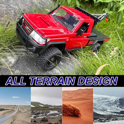 MN82T RC Crawler 1/12 RC Truck with Crane Hook Remote Control Rock Crawler 4x4 All Terrain Hobby Car for Adult 280 Brushed Motor 2 Speed Proportional Control Upgraded ESC and Receiver