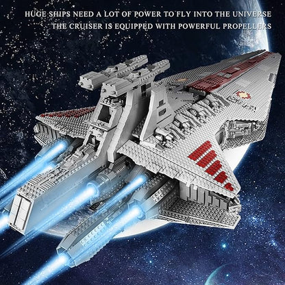 Mould King 21005 Super Star Destroyer Model Venator-Class Republic Attack Cruiser Building Toy 6685+Pcs Buildable Toy Model Gifts UCS Collection Awesome Building Kit for Boys Over 14+
