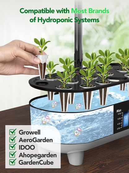 Growell 17 Pods Hydroponics Growing System Kit & 240 Pcs Hydroponic Pods Kit