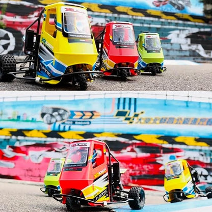 1/8 RC X-Rider Flamingos 2.4G 3WD 2 in 1 ESC High Speed Rc Car Electric Tricycle Motorcycle Tricycle RTR Drift Adult Vehicles Collection Model (Yellow)