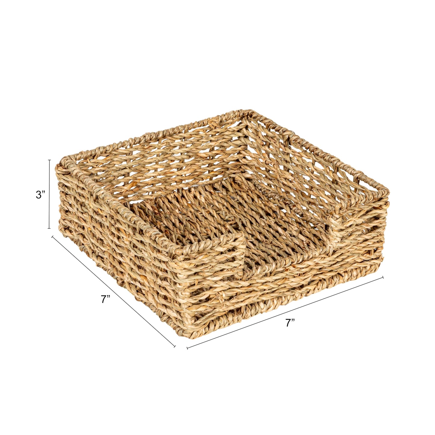 Creative Co-Op Hand-Woven Seagrass Napkin Holder, Natural