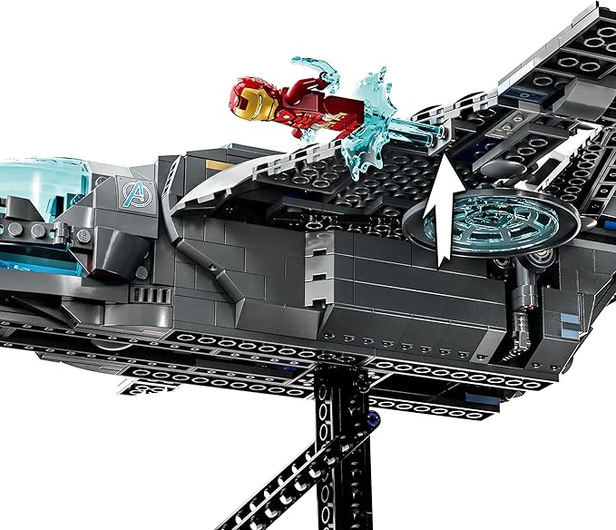 LEGO Marvel The Avengers Quinjet 76248 Spaceship Building Toy Set with Thor Iron Man Black Widow Loki and Captain America Minifigures Infinity Saga