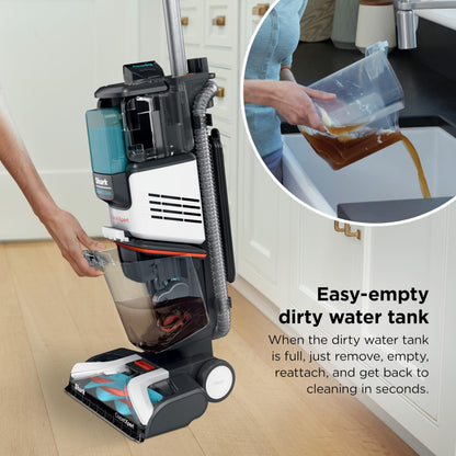 Shark CarpetXpert | Upright Carpet, Area Rug & Upholstery Cleaner | Carpet Shampooer with StainStriker Handheld Tough Stain Eliminator | Removes Tough Stains & Odors | 3 Cleaning Tools | White | EX201