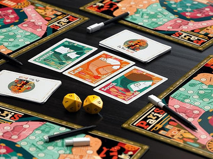 On Tour Paris &amp New York - Board Game - 1 to 8 Players - 20 Minute Play Time