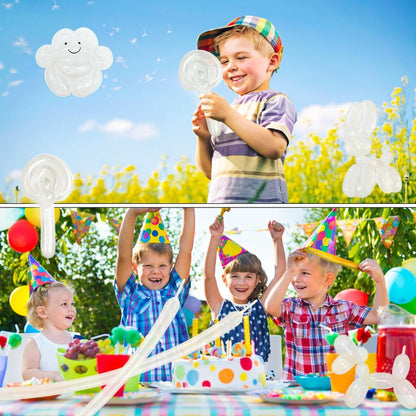 LXZFCRG 260 Balloons Clear Long Skinny Latex Balloon for Balloon Animals, 100Pcs Twisting Ballon Shine for Balloons Arch Party Supplies Weddings Birthday (Clear)