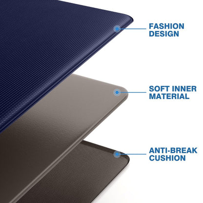 StepRite Kitchen Mats, 2PCS Kitchen Rugs, Cushioned Anti Fatigue Kitchen Mats for Floor, Non-Slip Standing Desk Mat, Waterproof Kitchen Rug Set for Kitchen, Floor, Office, 17.3"x30"+17.3"x70", Blue