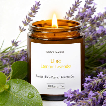 Scented Candles for Home Aromatherapy Candle Gift Present Set Soy Wax Long Lasting Gift Birthday Mother's Day Thanksgiving 3 Pack ((Lime Basil + Lavender Lilac + Jasmine Sandalwood) Amer Glass Jar)