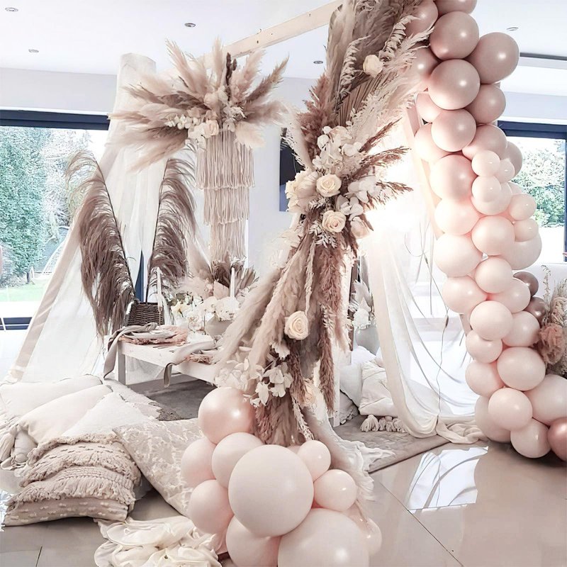 PartyWoo Beige Balloons 155pcs Different Sizes of 18 12 10 5 Inch Boho Cream Ivory Neutral Balloon Arch Kit Garland for Wedding Graduation Engagement Baby Shower Birthday Party Decorations White-F60