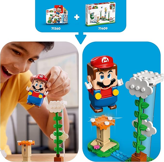 LEGO Super Mario Big Spike’s Cloudtop Challenge Expansion Set 71409 Collectible Toy for Kids with 3 Figures Including Boomerang Bro and Piranha Plant