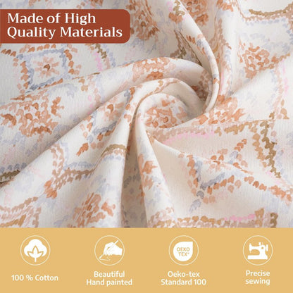 Maison d' Hermine Table Cloth Round Table 100% Cotton 69 Inches Fall Tablecloth Reusable Everyday Use for Thanksgiving Christmas Decorations Dining Farmhouse Party (Fair Isle)