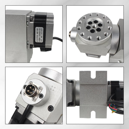 CNCTOPBAOS Rotation 5th Axis Rotary Table,CNC 4th Axis A Axis B C Axis Dividing Head,Waterproof Nema23 Stepper Motor,No Backlash Harmonic Reducer Gearbox 50:1 for CNC Router Engraving Milling Machine