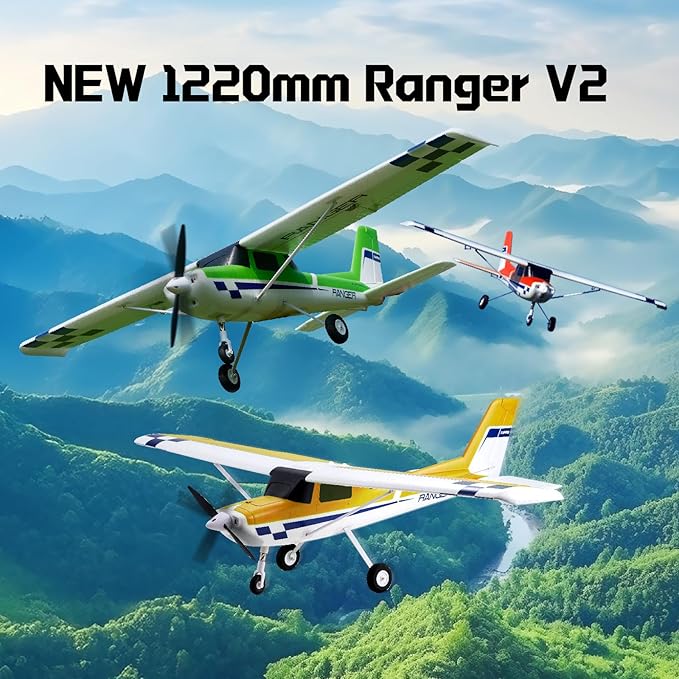 Fms Rc Planes for Adults Beginners 1220mm Ranger Remote Control Airplane with Reflex Green Hobby Rc Airplanes PNP (No Transmitter BatteryCharger)