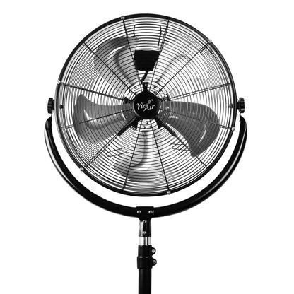 Vie Air 20" Industrial Heavy Duty Powerful and Quiet Metal High Velocity 360 Degree Tilting Pedistal Drum Fan