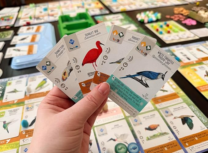 Stonemaier Games: Wingspan Americas Expansion by Elizabeth Hargrave | Add to Wingspan | Includes Small Hummingbird Cards with New Mechanism 111 Unique New Colorful Birds &amp More | 1-5 Players 90