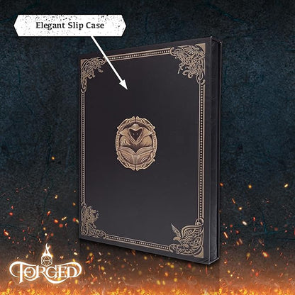 Game Master Screen - 30in Portrait DM Screen Compatible with Dungeons and Dragons and Other TTRPG - Faux Dragon Skin with Clear Dry Erase 8.5 x 11 Pockets - Slipcase Stores with DND Books - Black