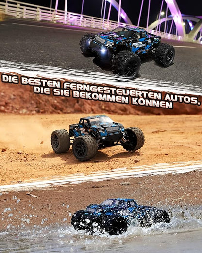 HAIBOXING RC Cars 1/18 Scale 4WD Off-Road Monster Trucks with 36+KM/H High Speed 2.4 GHz Remote-Controlled Electric All Terrain Waterproof Vehicles with Rechargeable Battery for Kids and Adults RTR
