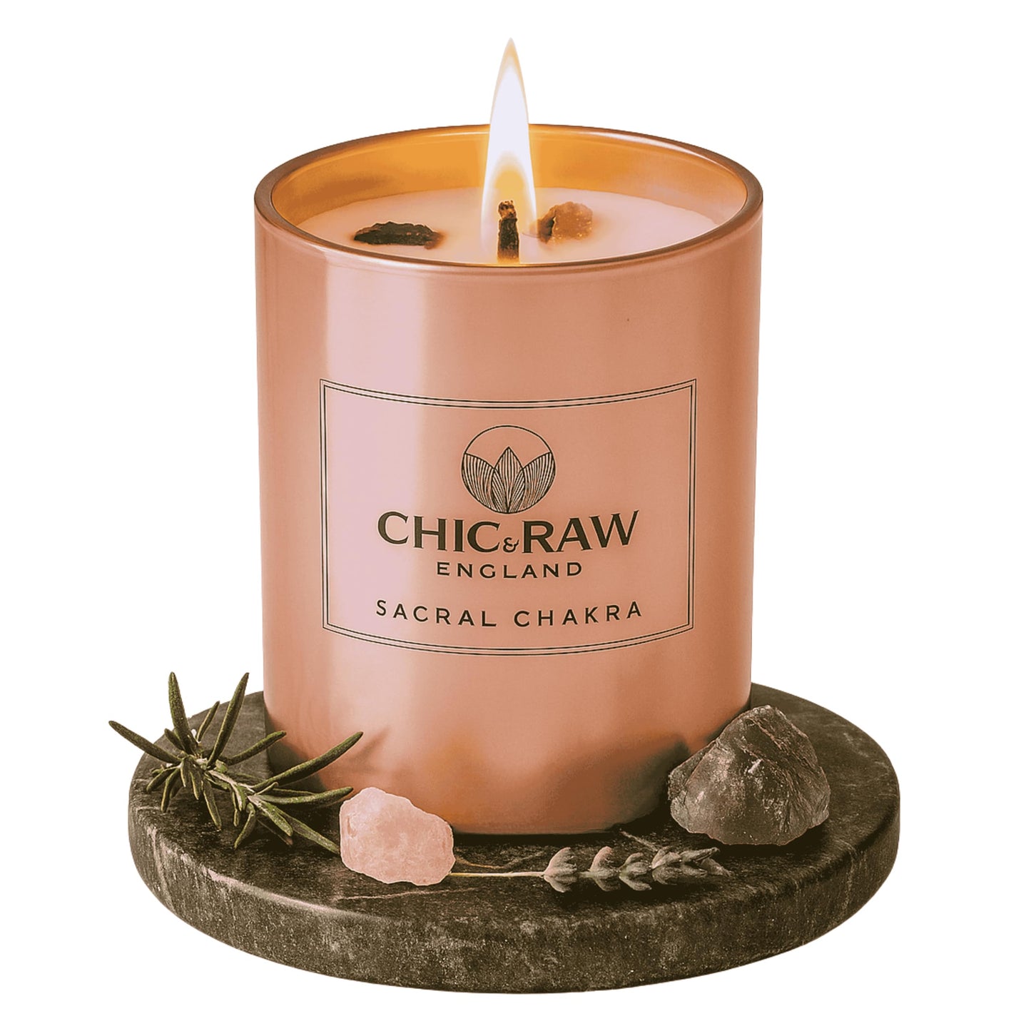 Aromatherapy Candle with Crystal Amethyst Sacral Chakra, Scented Candle Made of Ylang Ylang Oil, Luxury Long-Lasting Burn Soy Candle for Home Scented - Stress Relief, & Manifestation, 7.05oz