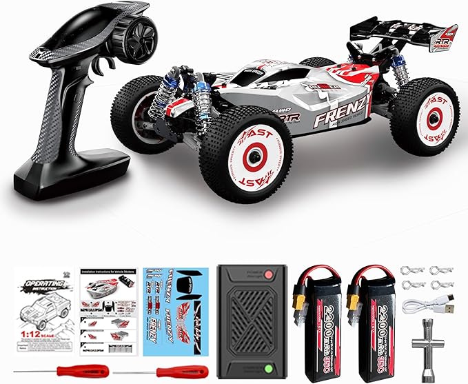 1:12 4WD Brushless RC Truck for Adults 4x4 Offroad Fast Brushless Remote Control Car 4WD for Adults with Rechargeable 3S Battery High Speed Remote Control Cars