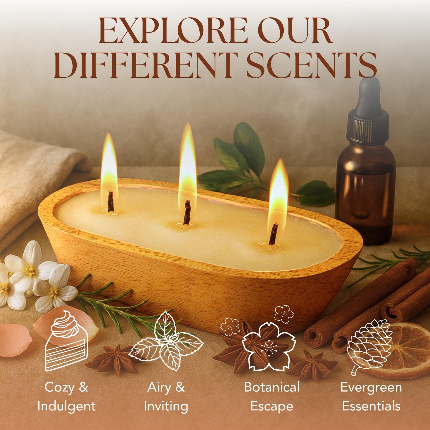 Dough Bowl Candle Co. Coffee Candle - 10x6 Large Aromatherapy Gifts for Men, and Women 100% Soy Candles, Coffee Vanilla Scented Gifts for Him and Her, 3 Wick 40H Decorative Odor Eliminating Decor