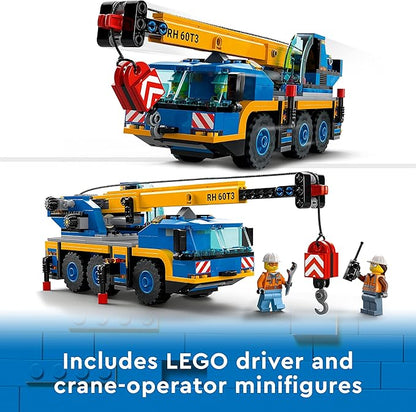 Lego 60324 City Off-Road Crane Crane and Truck Toy with Hooks Buildable Vehicle Toy for Boys and Girls from 7 Years Gift for Children and Fans of Construction Vehicles