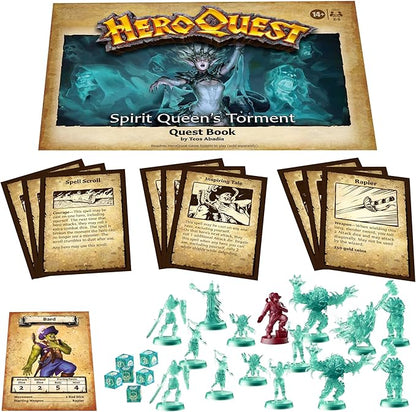 Avalon Hill HeroQuest Spirit Queen's Torment Quest Pack Requires HeroQuest Game System to Play Dungeon Crawler Games Ages 14+ 2-5 Players Strategy Games
