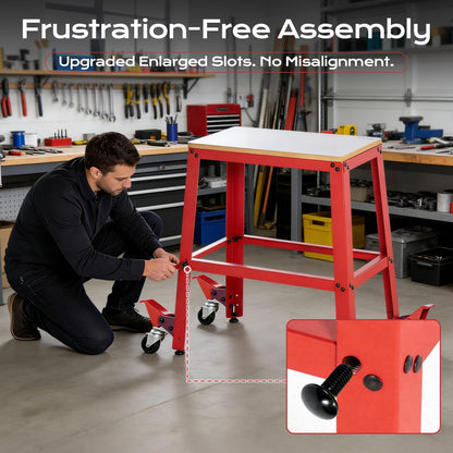 VIGO POWER 700 Lbs Heavy Duty Drill Press Stand with Wheels, 30" Height & 26"x14" MDF Top Universal Tool Stand, Expandable Mobile Work Bench Station for Planers, Table Saws, Grinders & Band Saws