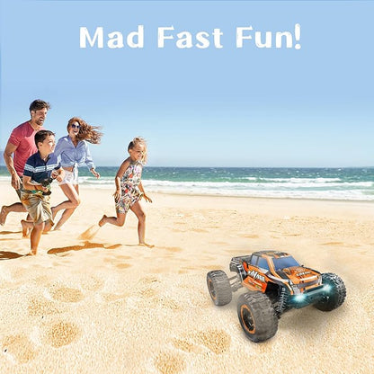 Loolinn | Durable RC Cars for Kids - Hobby Grade 1/16 RC Truck Top Speed 19mph Adjustable Speed Off-Road 4WD - Upgradeable Remote Control Car (Gift for Boys and Adults)