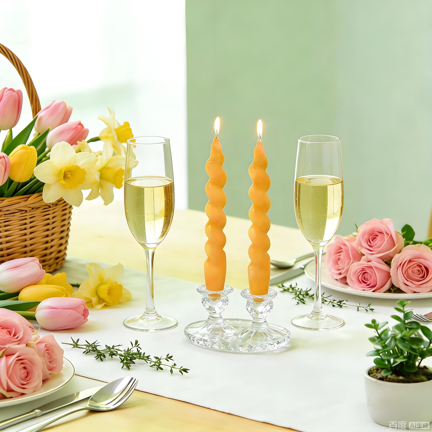 Beeswax Taper Candles Spiral Candle,XINAOBAOLUO 7.5inches Twisted Pure Bees Wax Candlestick Non Toxic Candle Handmade Natural Honey Candlestick Set for Table Home Decor Meditation 2pcs