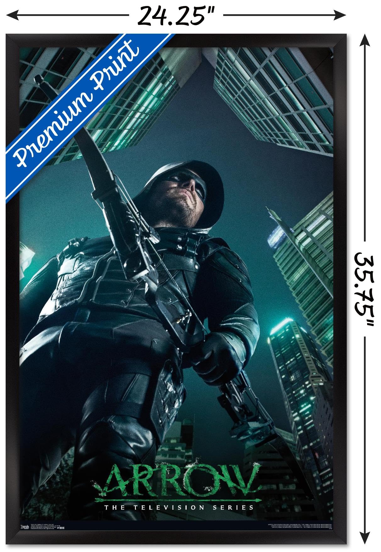 Trends International DC Comics TV - Arrow - Key Art Wall Poster, 22.375" x 34", Black Framed Version