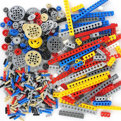 MALEKO Technical Parts Building Blocks Pieces Bulk Gears Beams Pins Liftarms Random EV3 Replacement Accessories Compatible with Major Car Parts