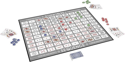 Sequence Premium Edition - Stunning Set with Giant Board (20.25 x 26.25 inches) Exclusive Chips and Deluxe Cards by Goliath Blue for Ages 7+