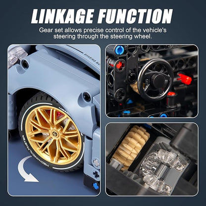 HIGH GODO Technic Car Building Blocks Set for Adults 1465 Pieces 1:14 Super Sports Vehicle Model Building Kits Racing Car Collectible Gifts for Men Teenagers Boys Aged 12+