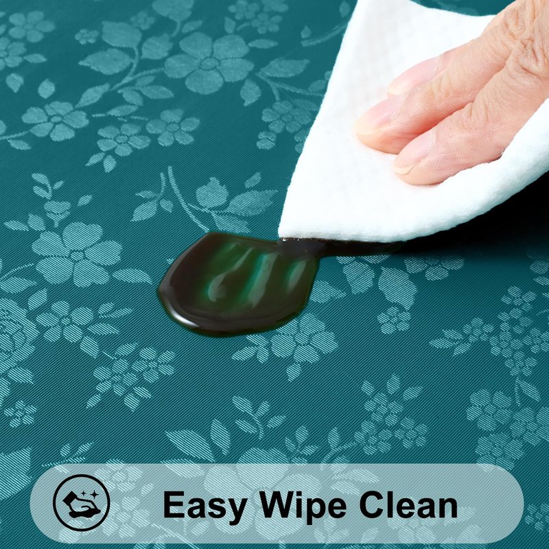 Smiry Square Table Cloth, Waterproof Heavy Duty Vinyl Tablecloths, Wipeable Washable Table Cover for Kitchen and Dining Room (Emerald Green, 54" X 54")